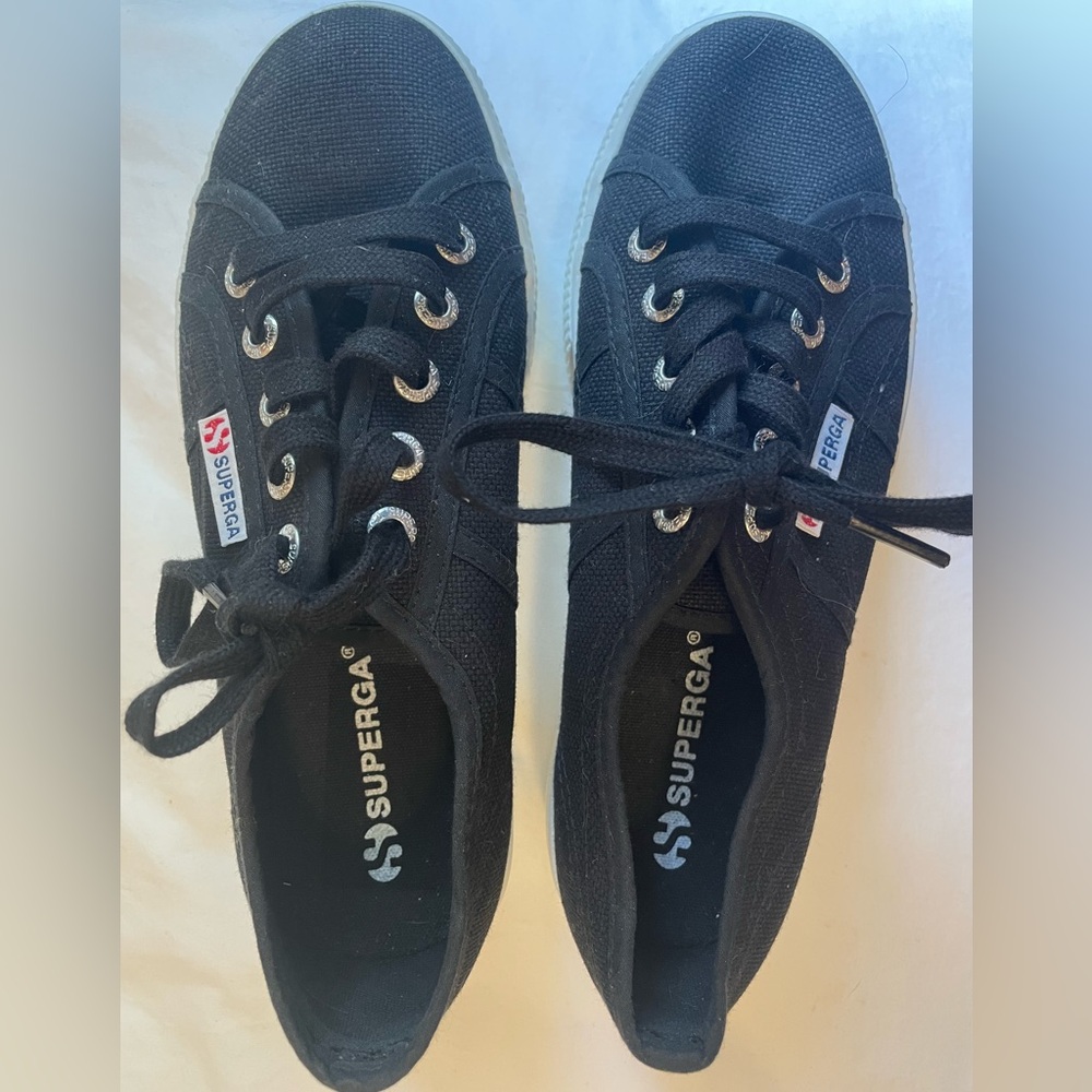 Super canvas platform sneakers‎ lace up size 36